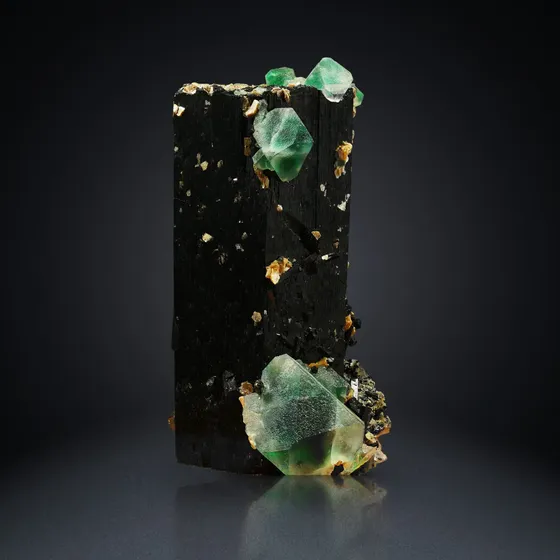 Fluorite on Tourmaline and Mica